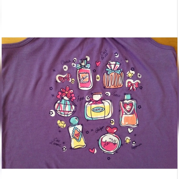 The Children's Place Girls Graphic Purple Tank Top S - Picture 3 of 9